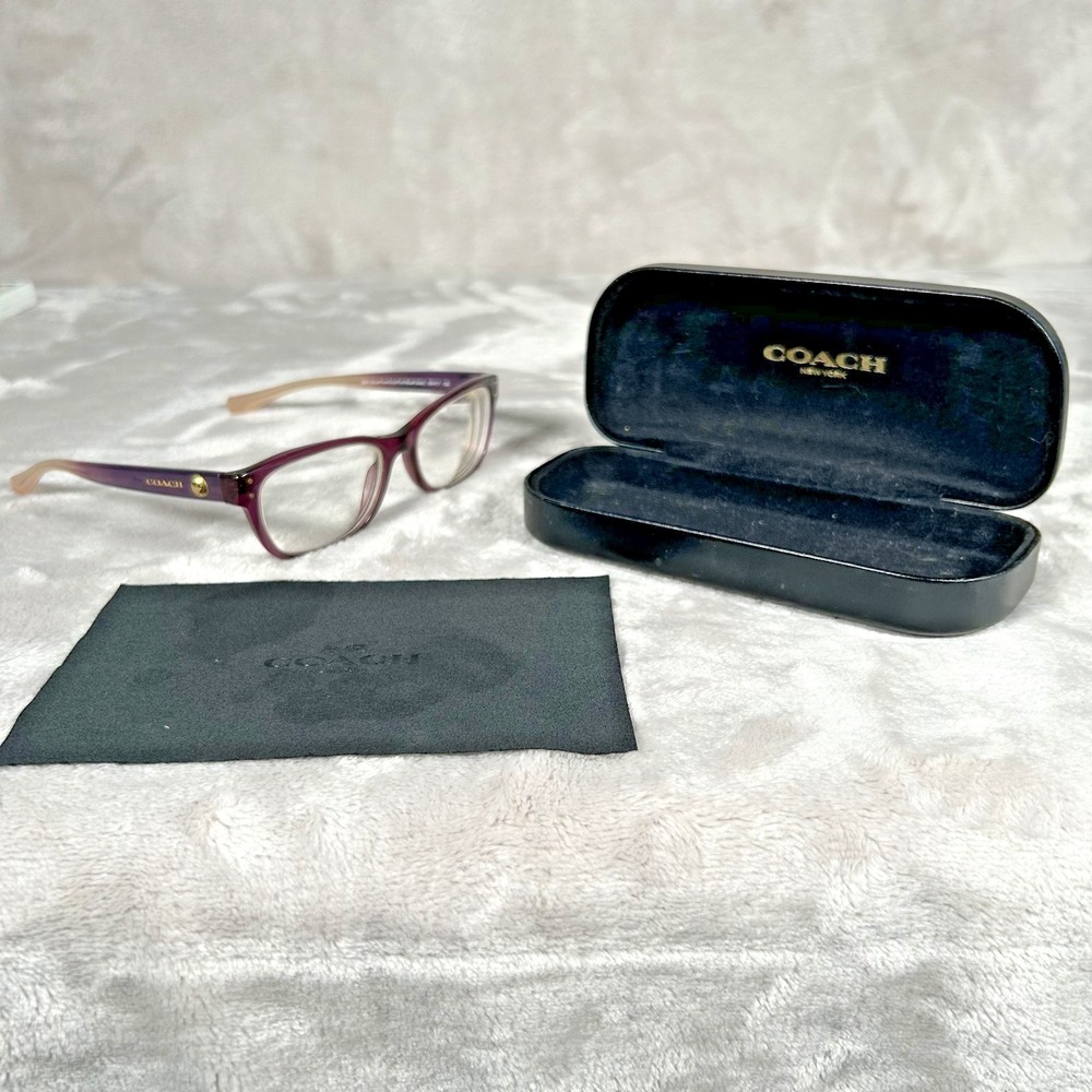 Coach HC6082 5351 Oval Crys Plum/Crys Plum Blush Grad Womens Eyeglasses 53mm